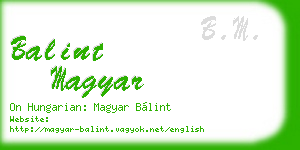 balint magyar business card