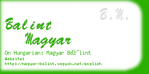 balint magyar business card